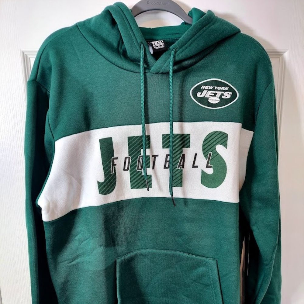 New York Jets‎ Pullover Hoodie Men's Medium NFL Team Apparel New Green